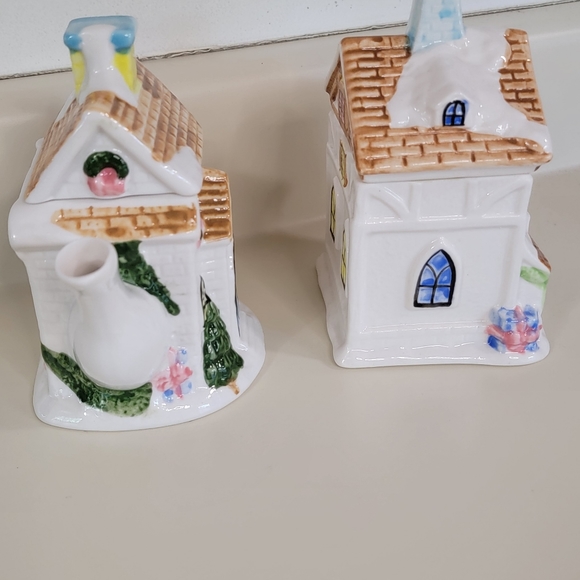 Vintage Houston Harvest Christmas Teapot and Sugar Canister - Picture 3 of 10